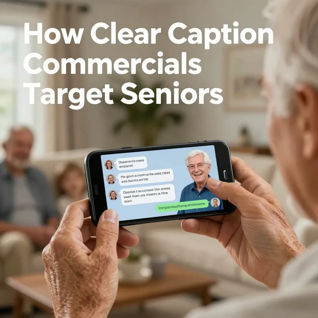 clear caption commercial