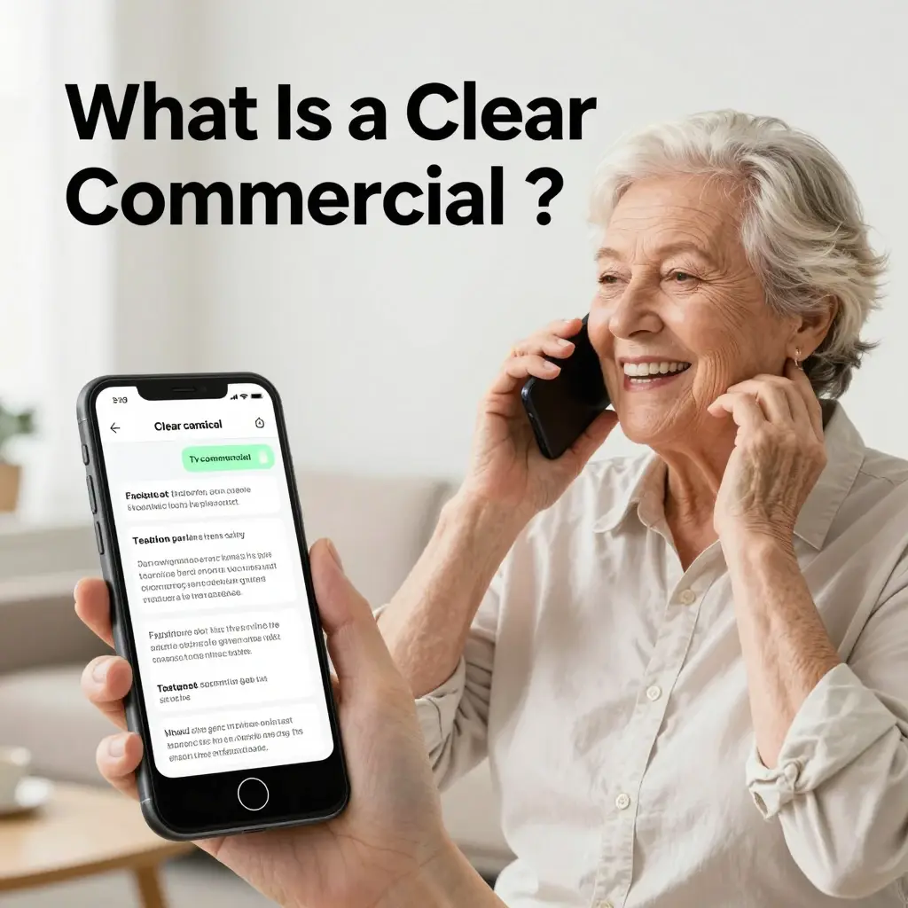 clear caption commercial